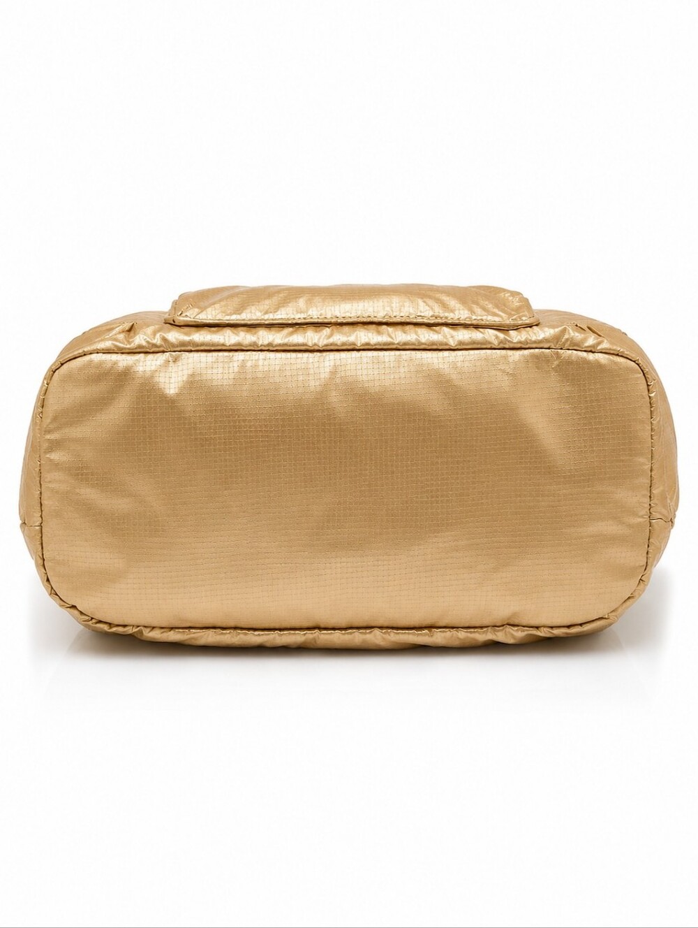 MARC JACOBS Metallic Gold Ripstop BACKPACK Black Trim - Picture 12 of 13